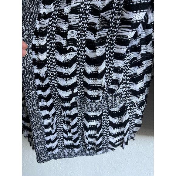 Anthropologie Endless Rose Woman Black/ White Open Front Cardigan, Size … - Picture 3 of 10